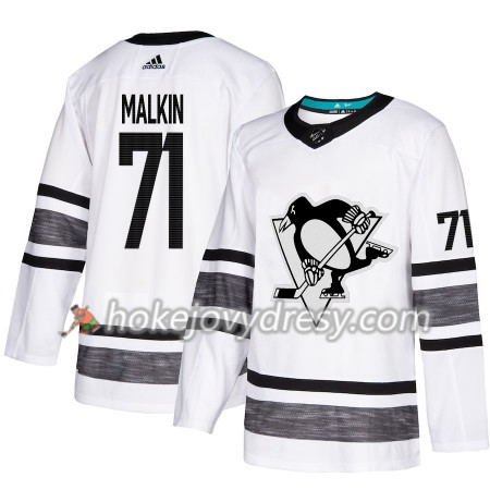 Pánské Hokejový Dres Pittsburgh Penguins Evgeni Malkin 71 Bílá 2019 NHL All-Star Adidas Authentic